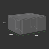 Premium Rectangular 8 seater table cover - 196 X 114 X 71 (H) cm