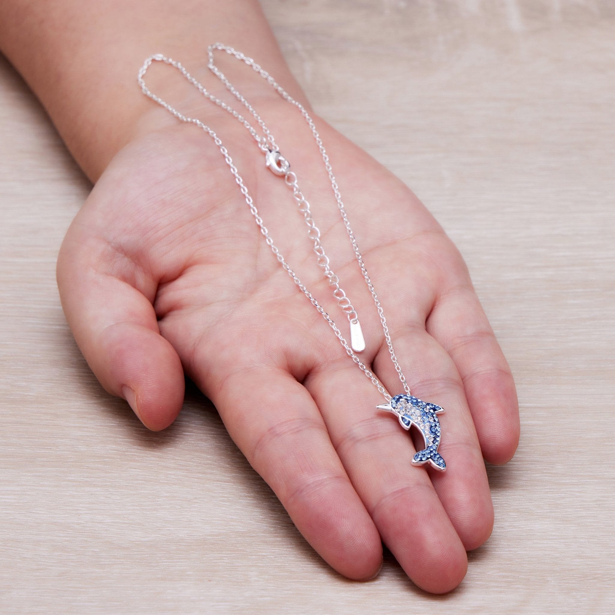 Dolphin Necklace with Zircondia® Crystals