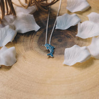 Dolphin Necklace with Zircondia® Crystals