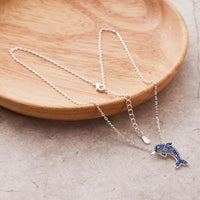 Dolphin Necklace with Zircondia® Crystals