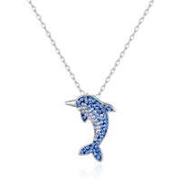 Dolphin Necklace with Zircondia® Crystals