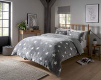 Dreamin Stars Luxurious Reversible Teddy Duvet Cover Set Super Soft Faux Fur Plush Bedding for Winter Nights Available in Single Double and King Sizes by OLIVIA ROCCO