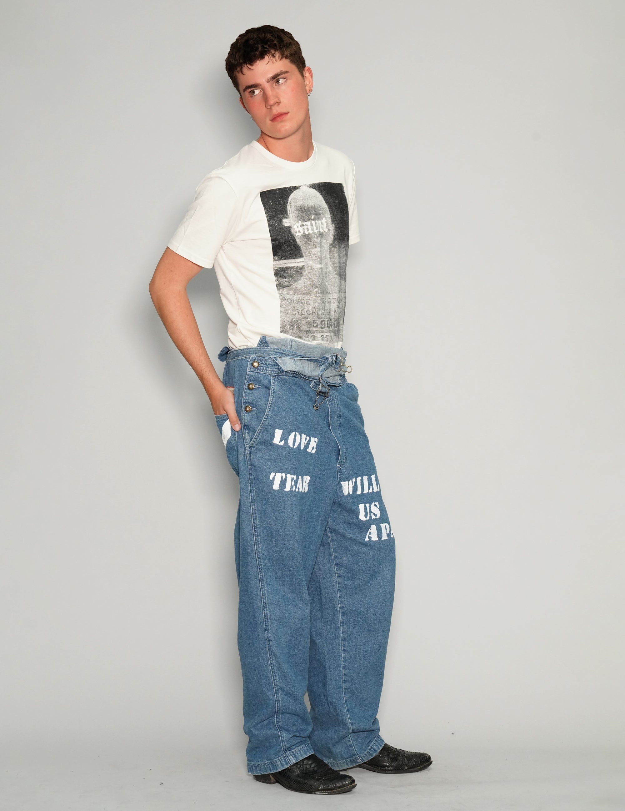 'Love Will Tear Us Apart' Dungarees