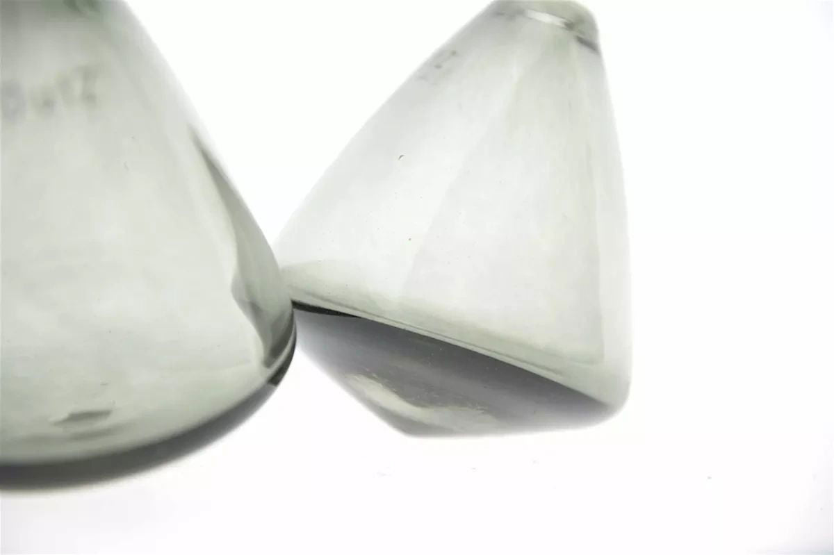 TUMBLING VASE - H12 D10 cm - SMOKE