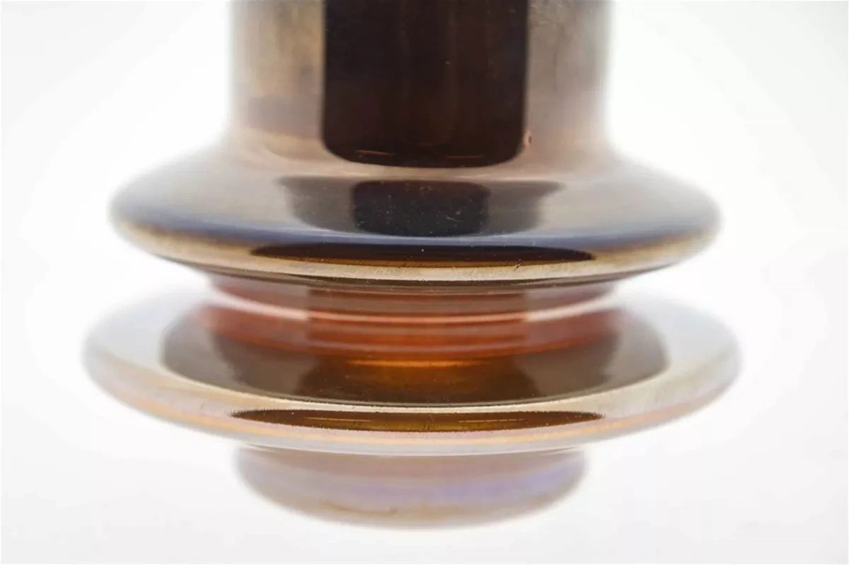 VASE RINGO- H18 D16 cm - GOLD LUSTER