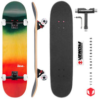 Venom Core Complete Built Skateboard - Rasta/Black - 8.0"