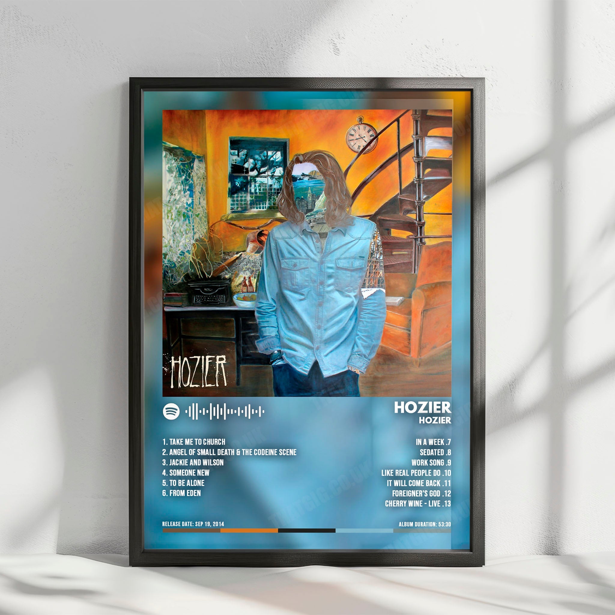 Hozier "Hozier" Album Cover Poster - with Complete Tracklist