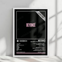 Beyoncé "Beyoncé (Platinum Edition)" Album Cover Poster - with Complete Tracklist