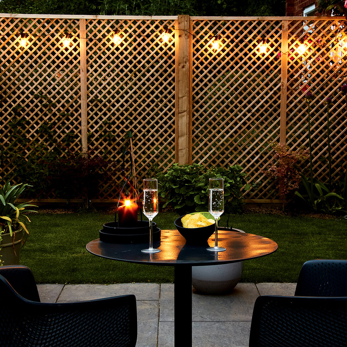 4lite Antheia Solar IP44 Festoon Outdoor String Lights - 5m