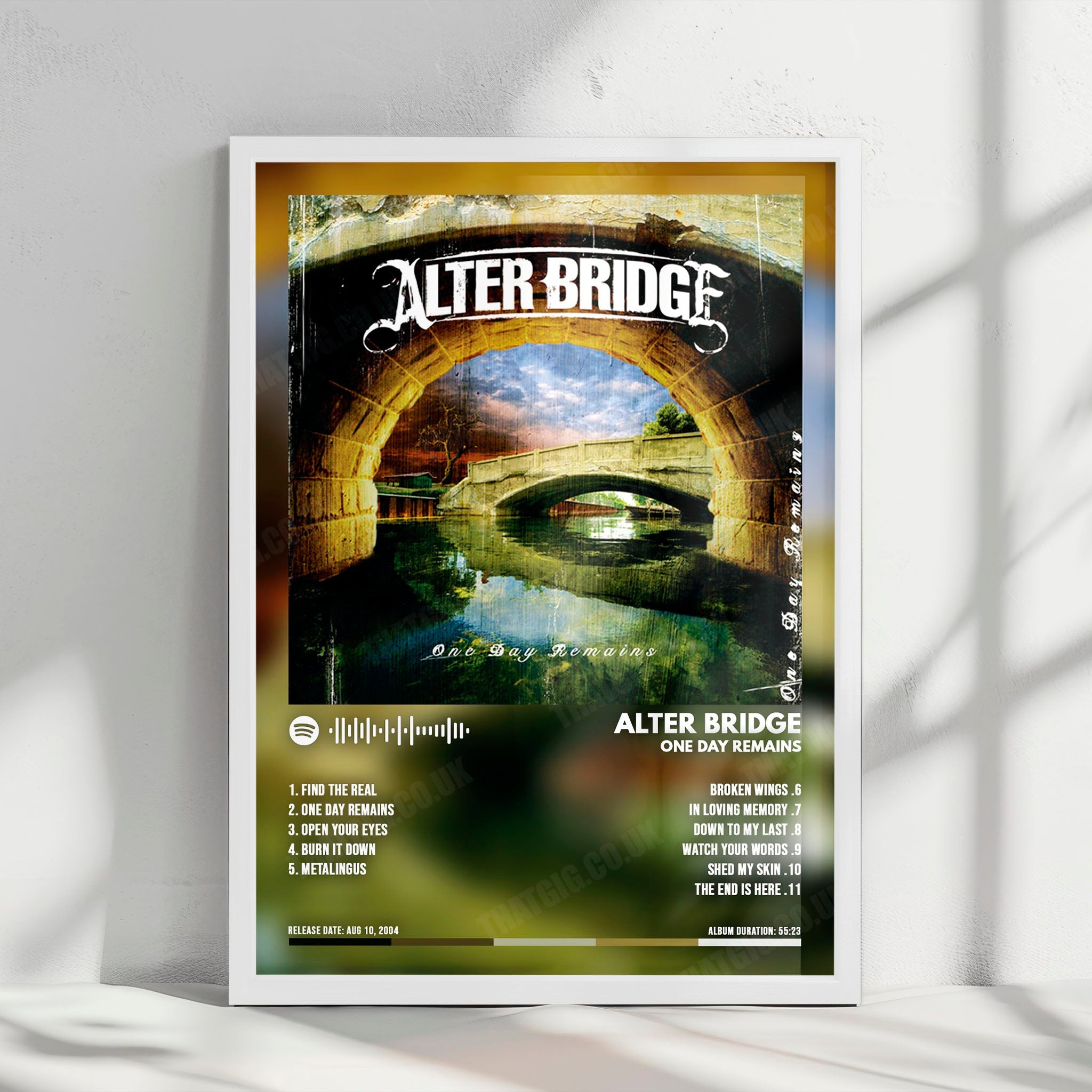 Alter Bridge "One Day Remains" Album Cover Poster - with Complete Tracklist
