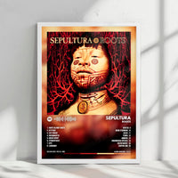 Sepultura "Roots" Album Cover Poster - with Complete Tracklist