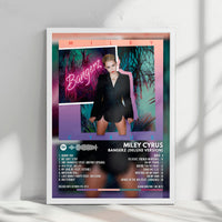 Miley Cyrus "Bangerz (Deluxe Version)" Album Cover Poster - with Complete Tracklist