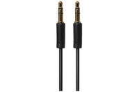 Maplin 3.5mm Aux Stereo 3-Pole Jack Plug to 3.5mm 3-Pole Jack Plug Cable - Black, 3m