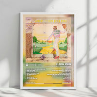 Elton John "Goodbye Yellow Brick Road  " Album Cover Poster - with Complete Tracklist