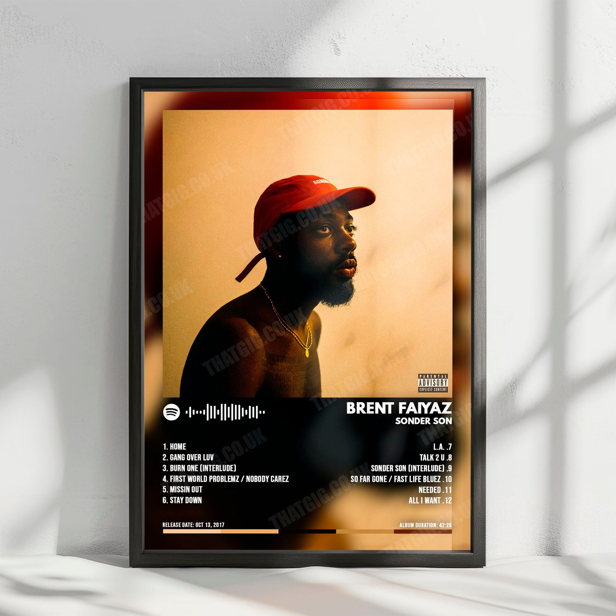 Brent Faiyaz "Sonder Son" Album Cover Poster - with Complete Tracklist