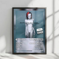 Marilyn Manson "Mechanical Animals" Album Cover Poster - with Complete Tracklist