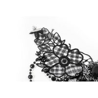 Dark in Love Lysandra Butterfly Lace Beaded Collar