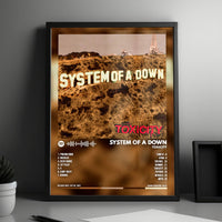 System of a Down "Toxicity" Album Cover Poster - with Complete Tracklist