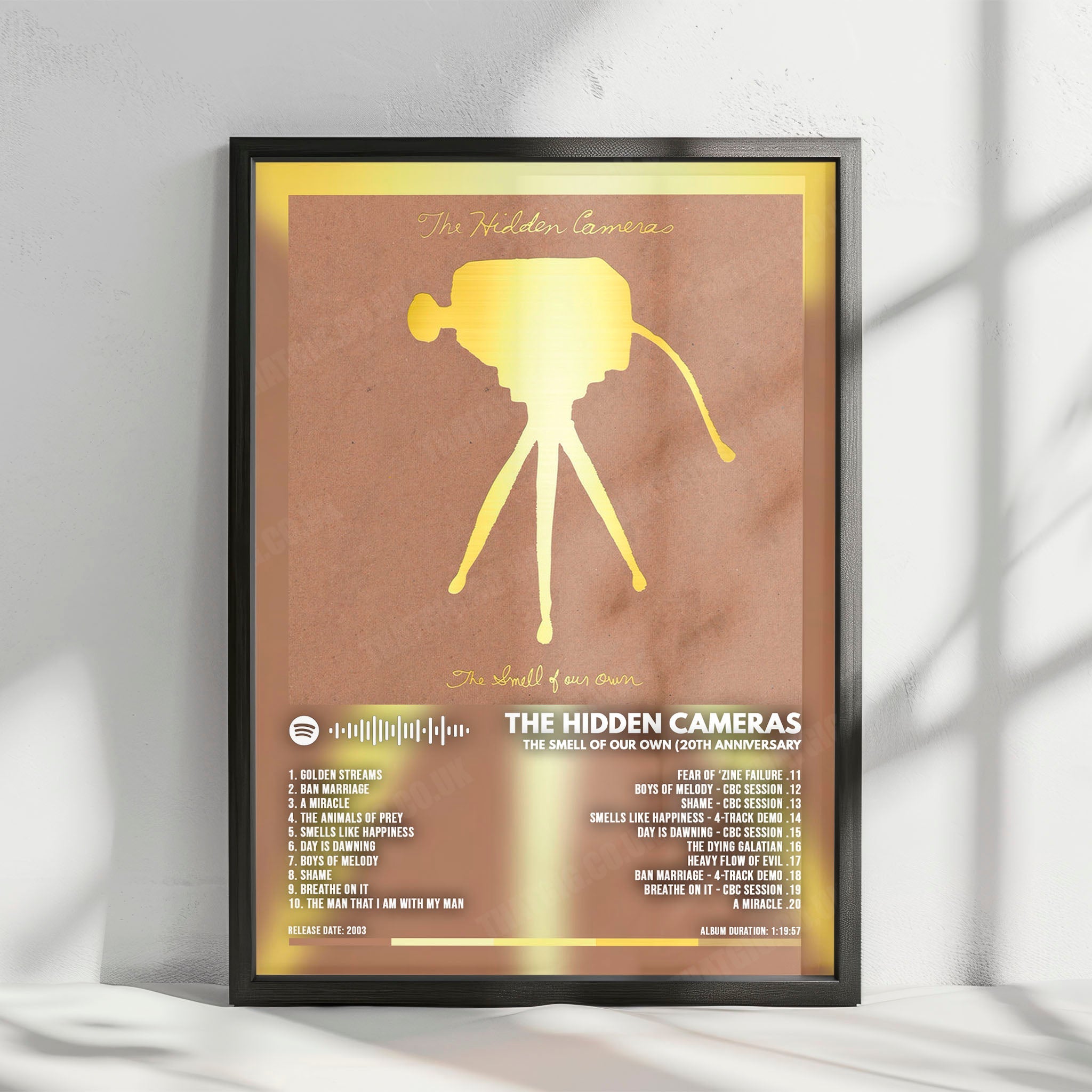 The Hidden Cameras "The Smell of Our Own" Album Cover Poster - with Complete Tracklist