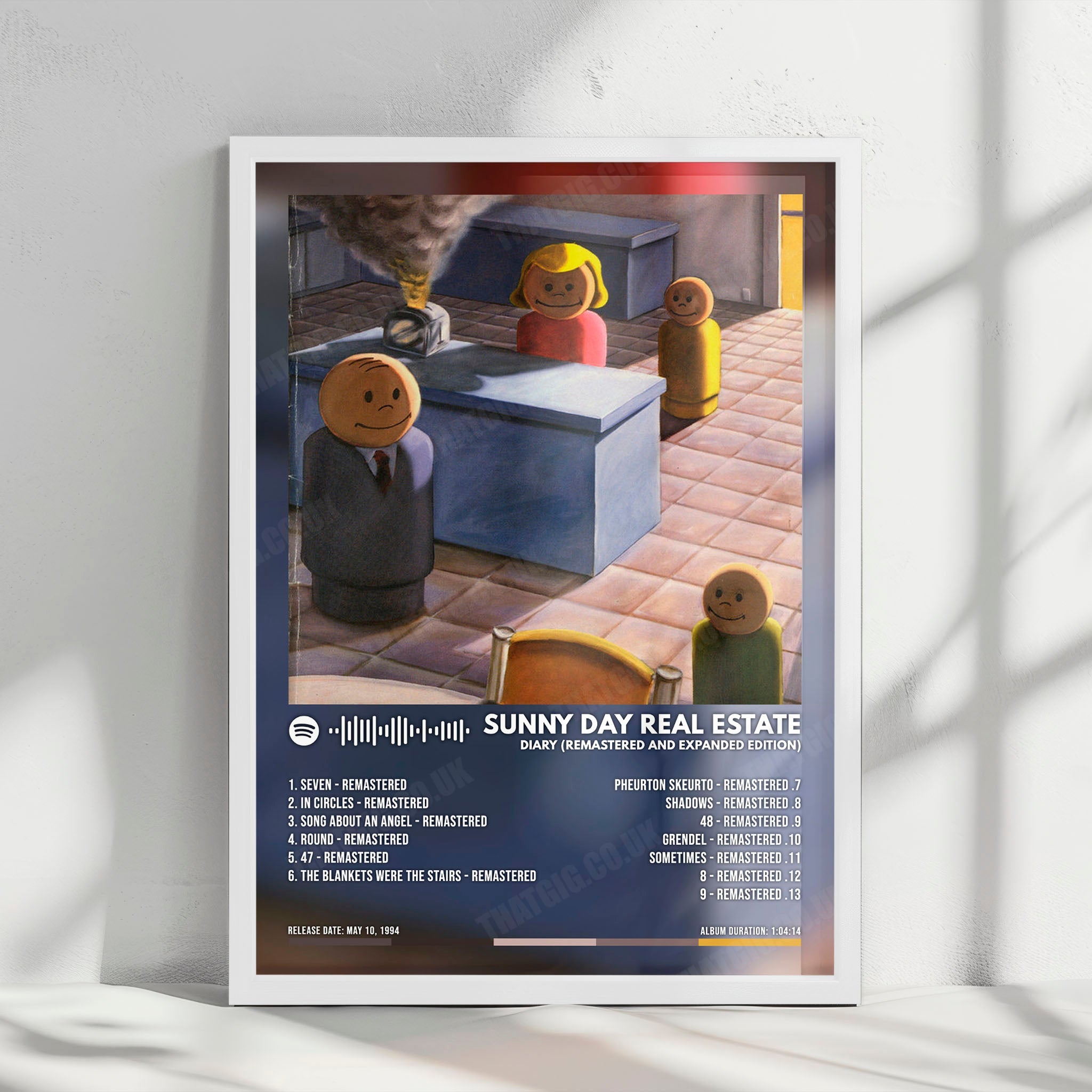 Sunny Day Real Estate "Diary" Album Cover Poster - with Complete Tracklist
