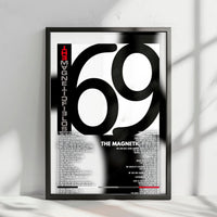 The Magnetic Fields "69 Love Songs" Album Cover Poster - with Complete Tracklist