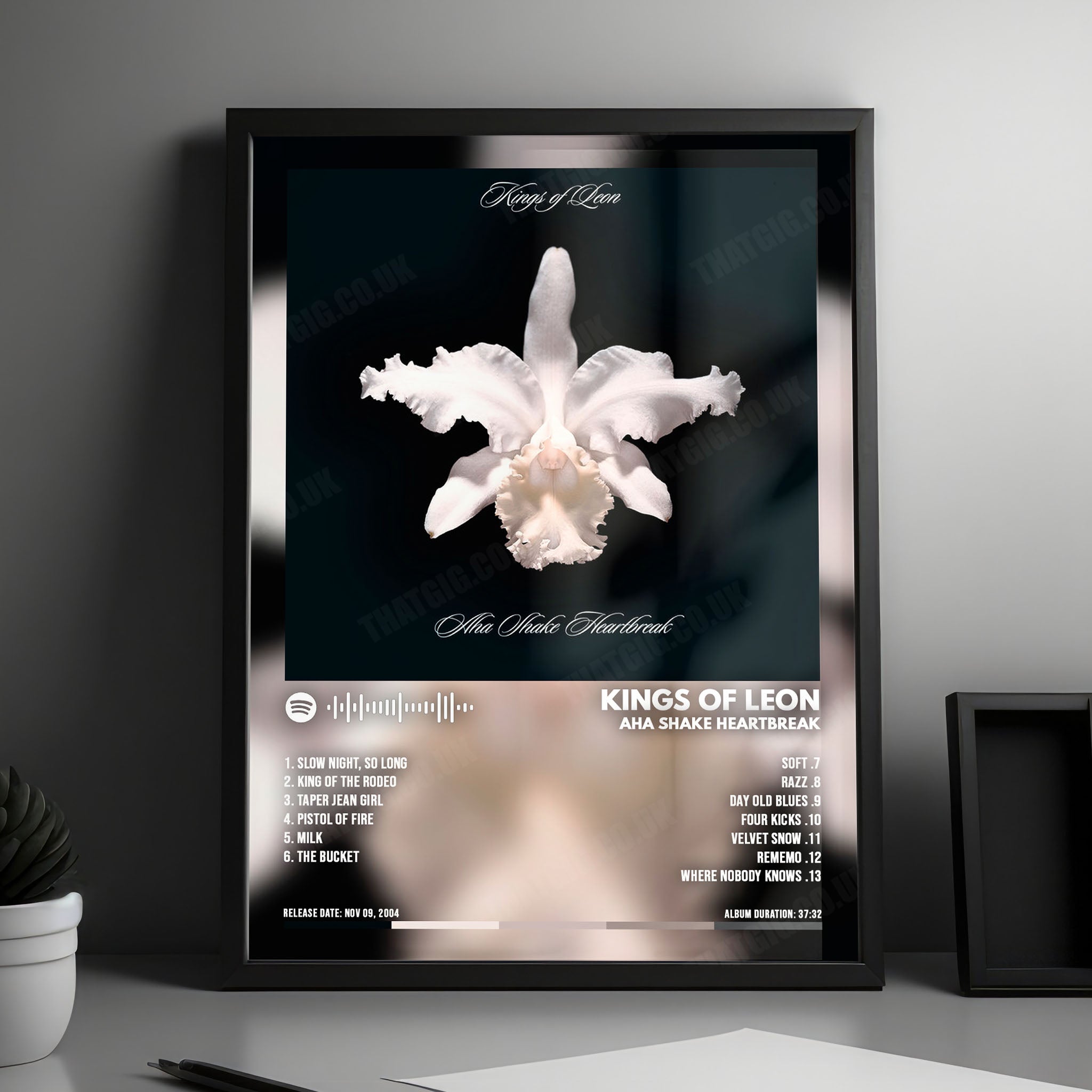 Kings of Leon "Aha Shake Heartbreak" Album Cover Poster - with Complete Tracklist