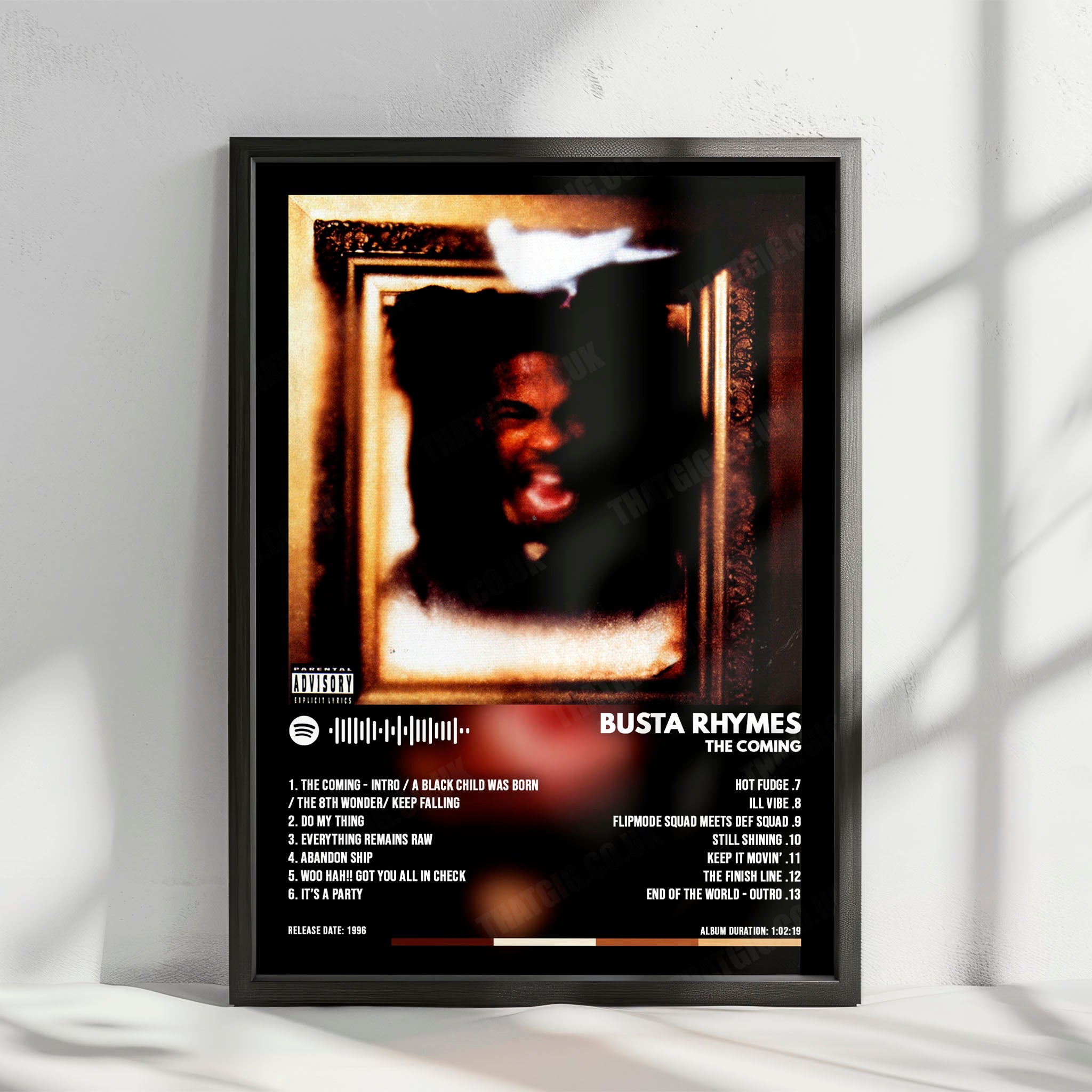 Busta Rhymes "The Coming" Album Cover Poster - with Complete Tracklist