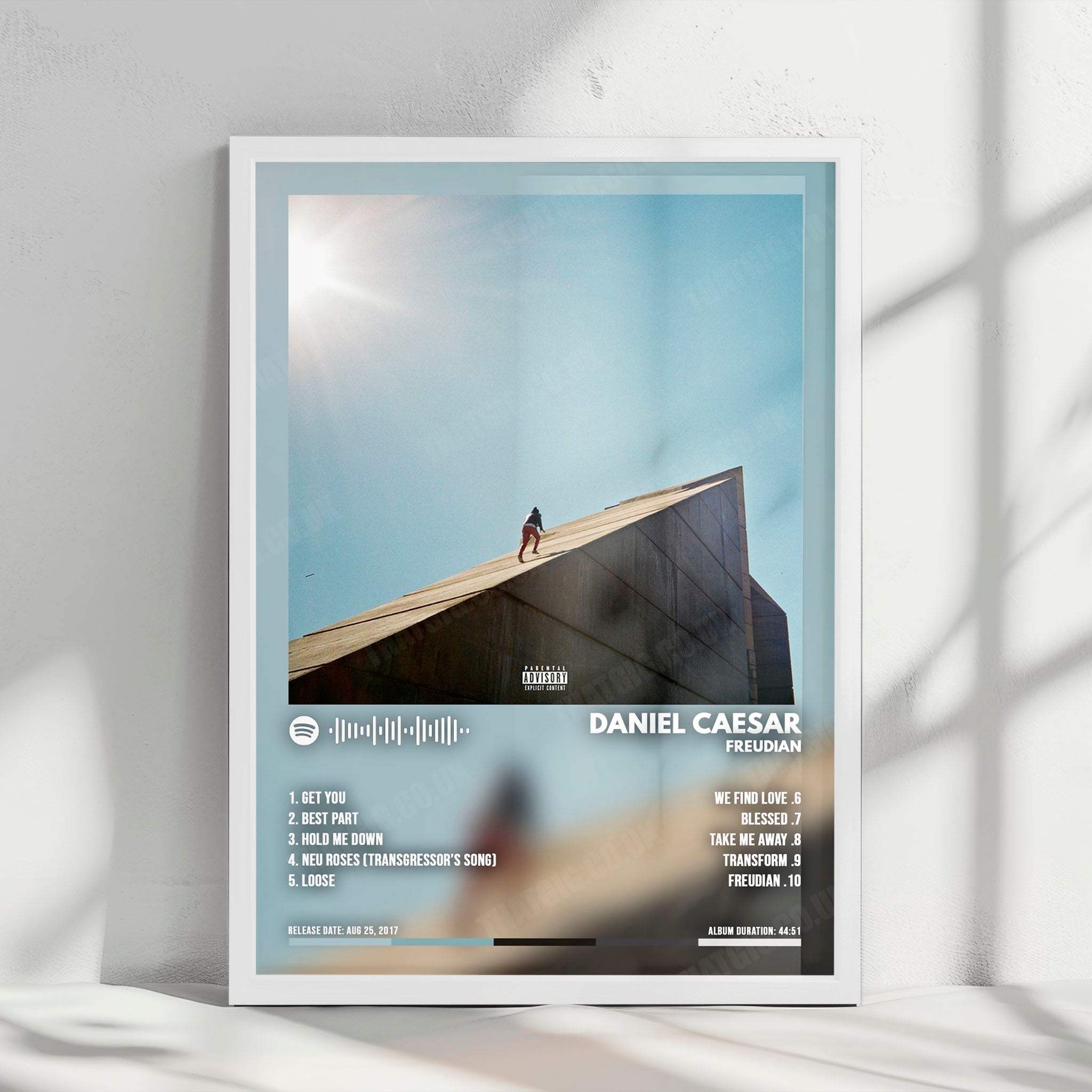 Daniel Caesar "Freudian" Album Cover Poster - with Complete Tracklist