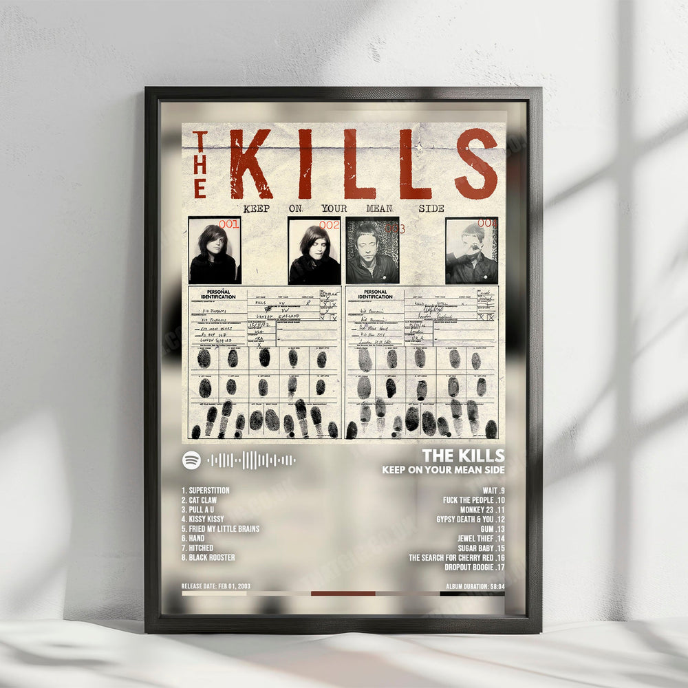 The Kills "Keep On Your Mean Side" Album Cover Poster - with Complete Tracklist