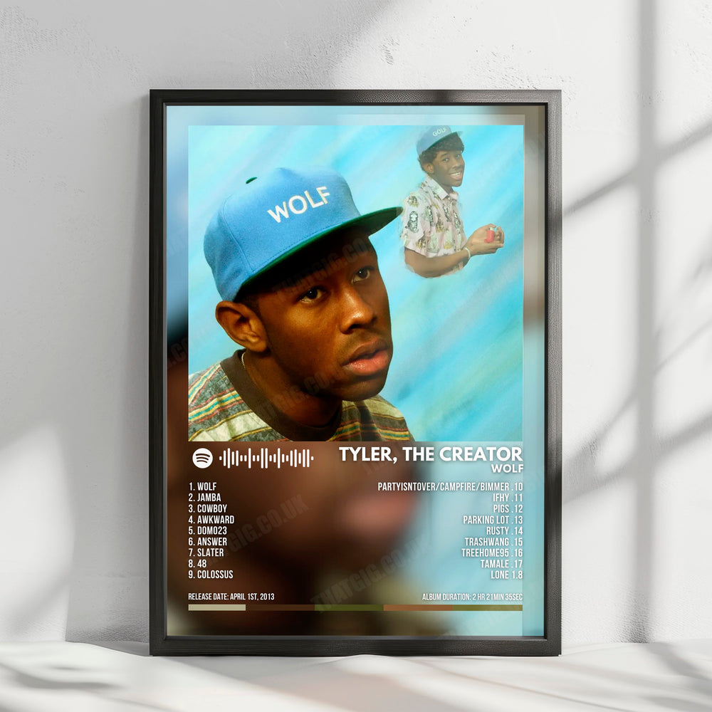 Tyler, The Creator "Wolf" Album Cover Poster - with Complete Tracklist