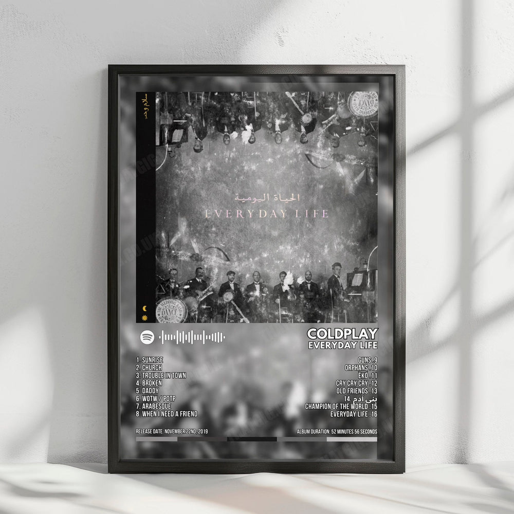 Coldplay "Everyday Life" Album Cover Poster - with Complete Tracklist