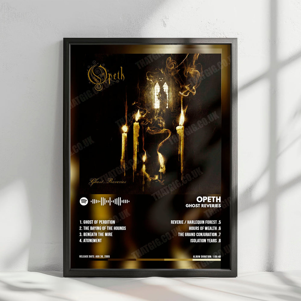 Opeth "Ghost Reveries" Album Cover Poster - with Complete Tracklist