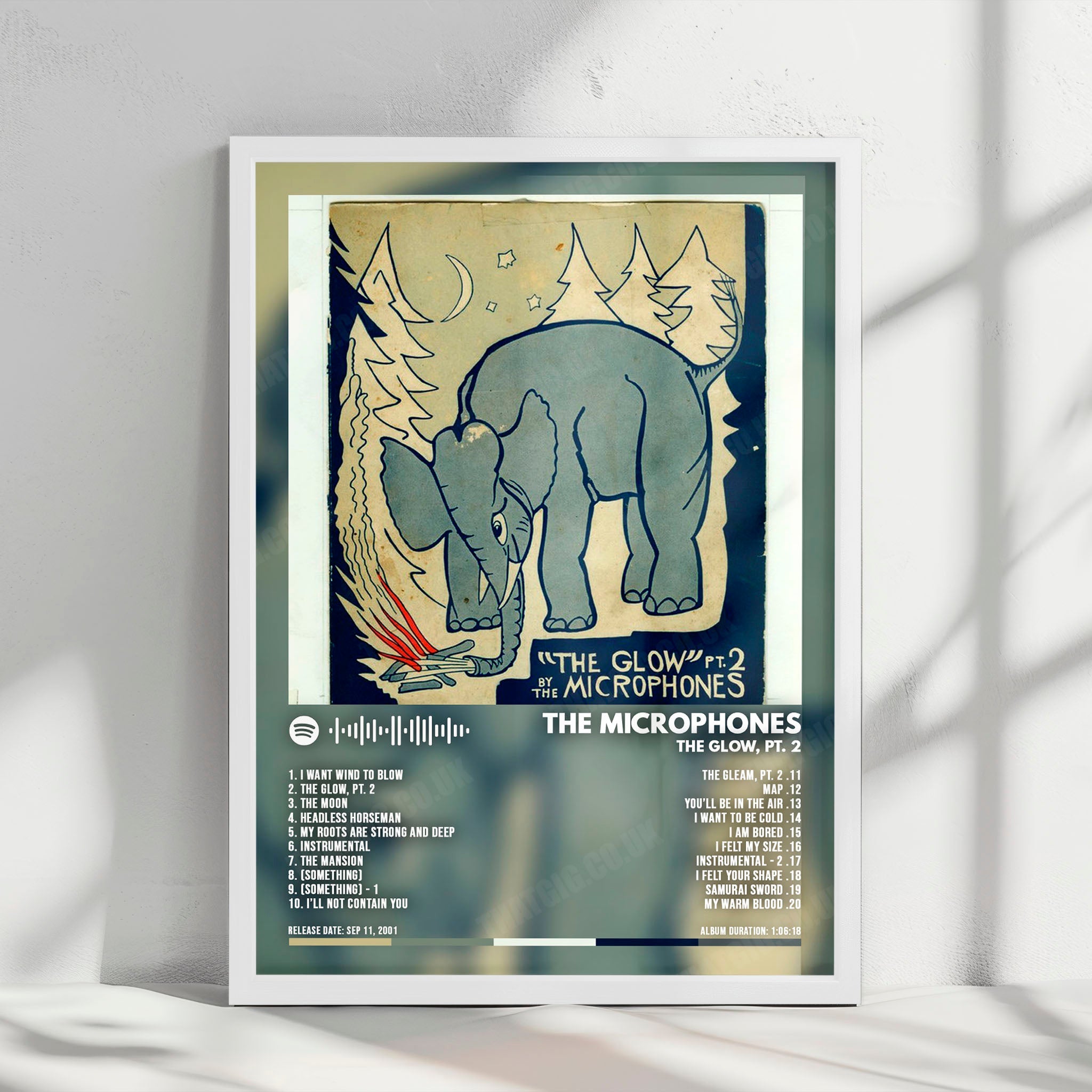 The Microphones "The Glow Pt. 2" Album Cover Poster - with Complete Tracklist