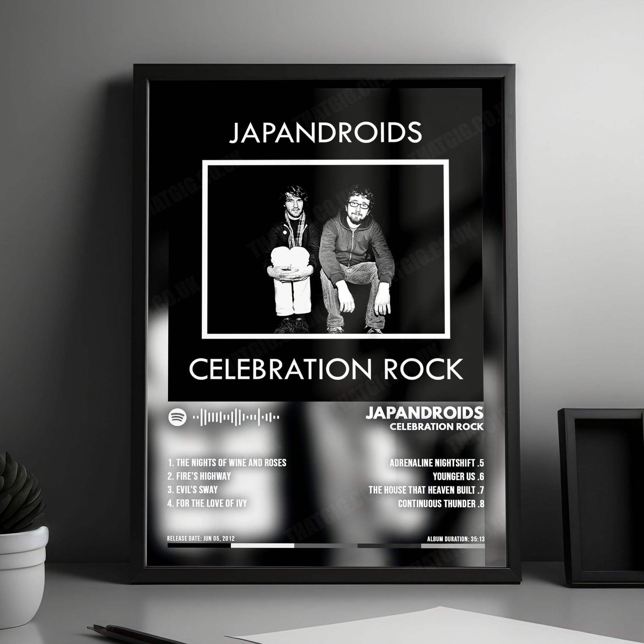 Japandroids "Celebration Rock" Album Cover Poster - with Complete Tracklist