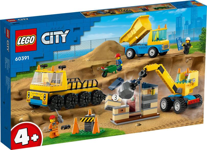 Lego City 60391 Construction Trucks & Wrecking Ball Crane for Ages 4+