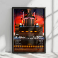 Bad Bunny "El Último Tour del Mundo" Album Cover Poster - with Complete Tracklist