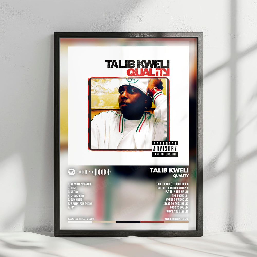 Talib Kweli "Quality" Album Cover Poster - with Complete Tracklist