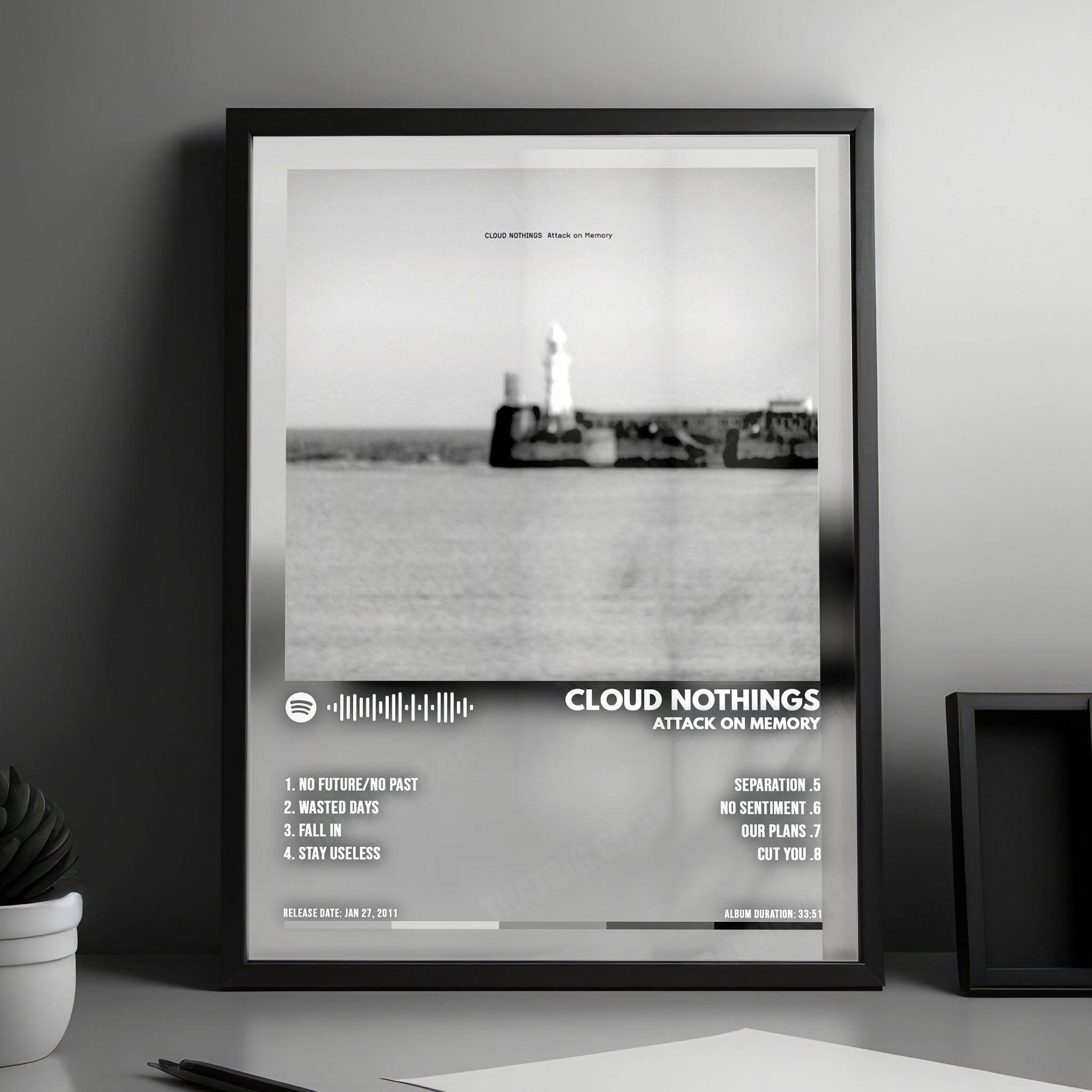 Cloud Nothings "Attack on Memory" Album Cover Poster - with Complete Tracklist