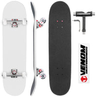 Venom Core Complete Built Skateboard - Matt White/Raw - 8.0"