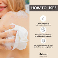 Eco Bath London Bamboo Bath Puff - Soft Body Scrubber Bath Sponge