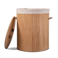 Eco Bath London Bamboo Laundry Basket with Lid and Removable Lining