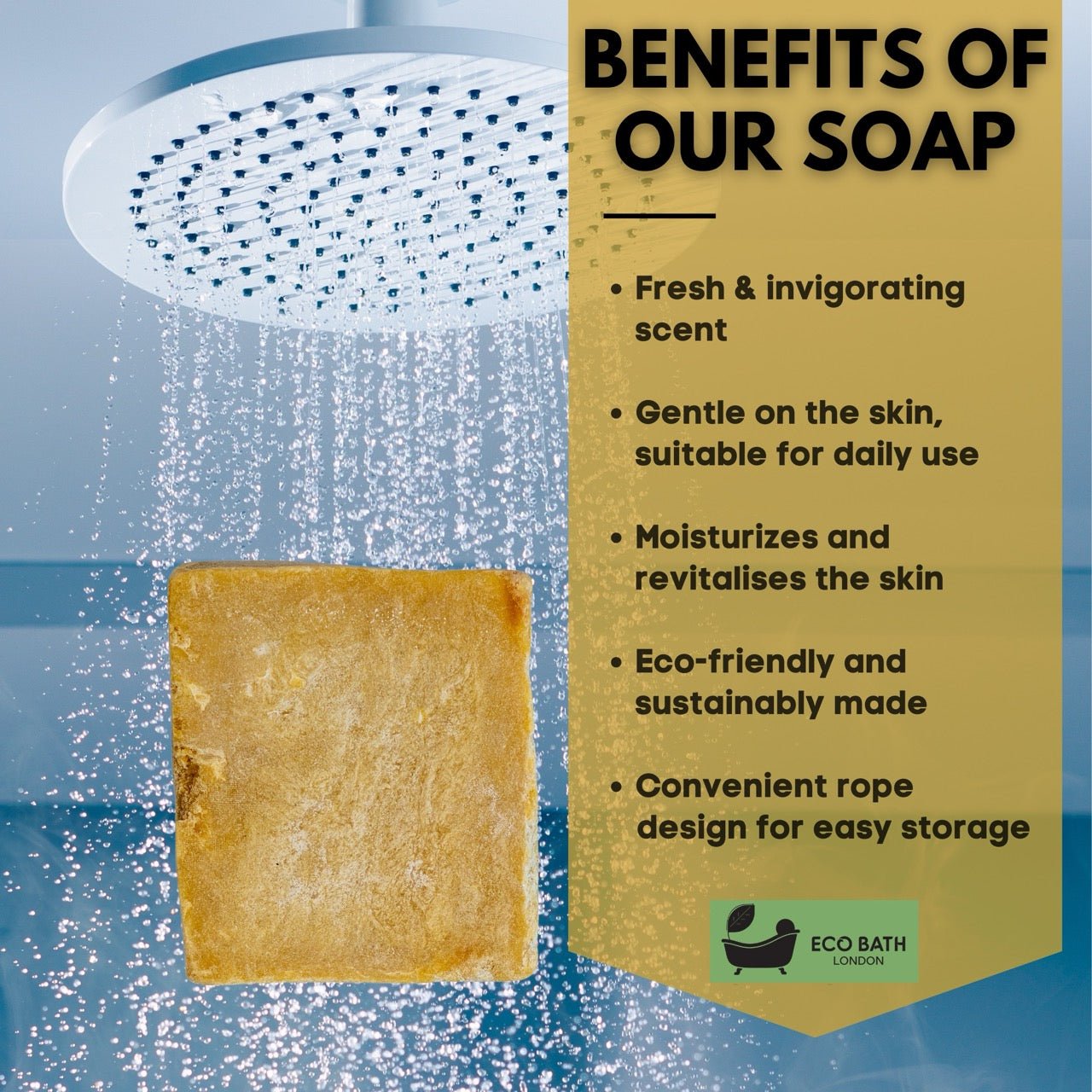 Eco Bath Hand Made Bay & Olive Soap (+/- 200gr)