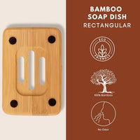 Eco Bath London Bamboo Rectangle Soap Dish