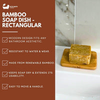 Eco Bath London Bamboo Rectangle Soap Dish