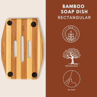 Eco Bath London Bamboo Stripes Rectangle Soap Dish