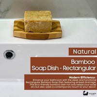Eco Bath London Bamboo Stripes Rectangle Soap Dish