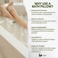 Eco Bath London Bath Pillow - Waterproof Bathtub Pillow for Head & Neck