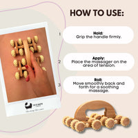 Eco Bath London Deluxe Massager - Natural Wooden Back Massager