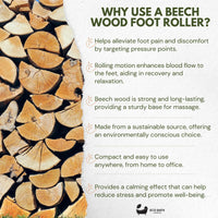 Eco Bath London Foot Roller - Wooden Foot Roller Massager for Pain Relief and Improved Circulation