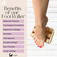 Eco Bath London Foot Roller - Wooden Foot Roller Massager for Pain Relief and Improved Circulation